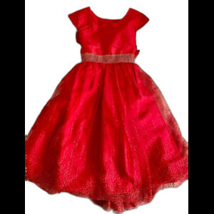 Cherokee Red Sparkle Tulle Holiday Dress